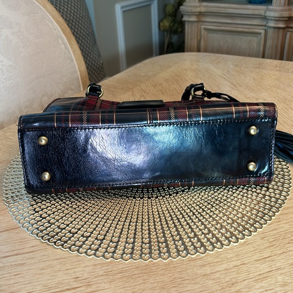 Patricia Nash Rienzo Satchel - Autumn Plaid Purse - Picture 5 of 15